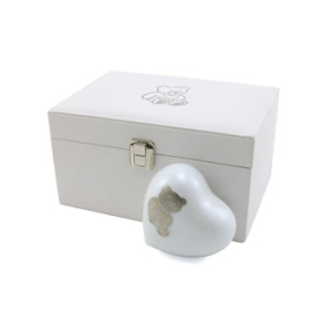 Teddy Bear Heart White