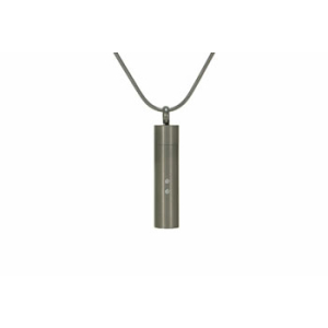 Pewter Cylinder with Cubic Zirconia's