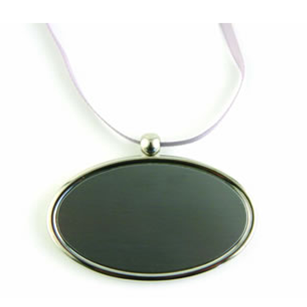 Pendant Silvertone Oval - For Urn