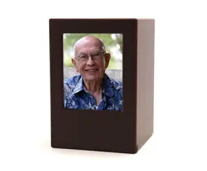 Remembrance Photo Urn - Cherry Large