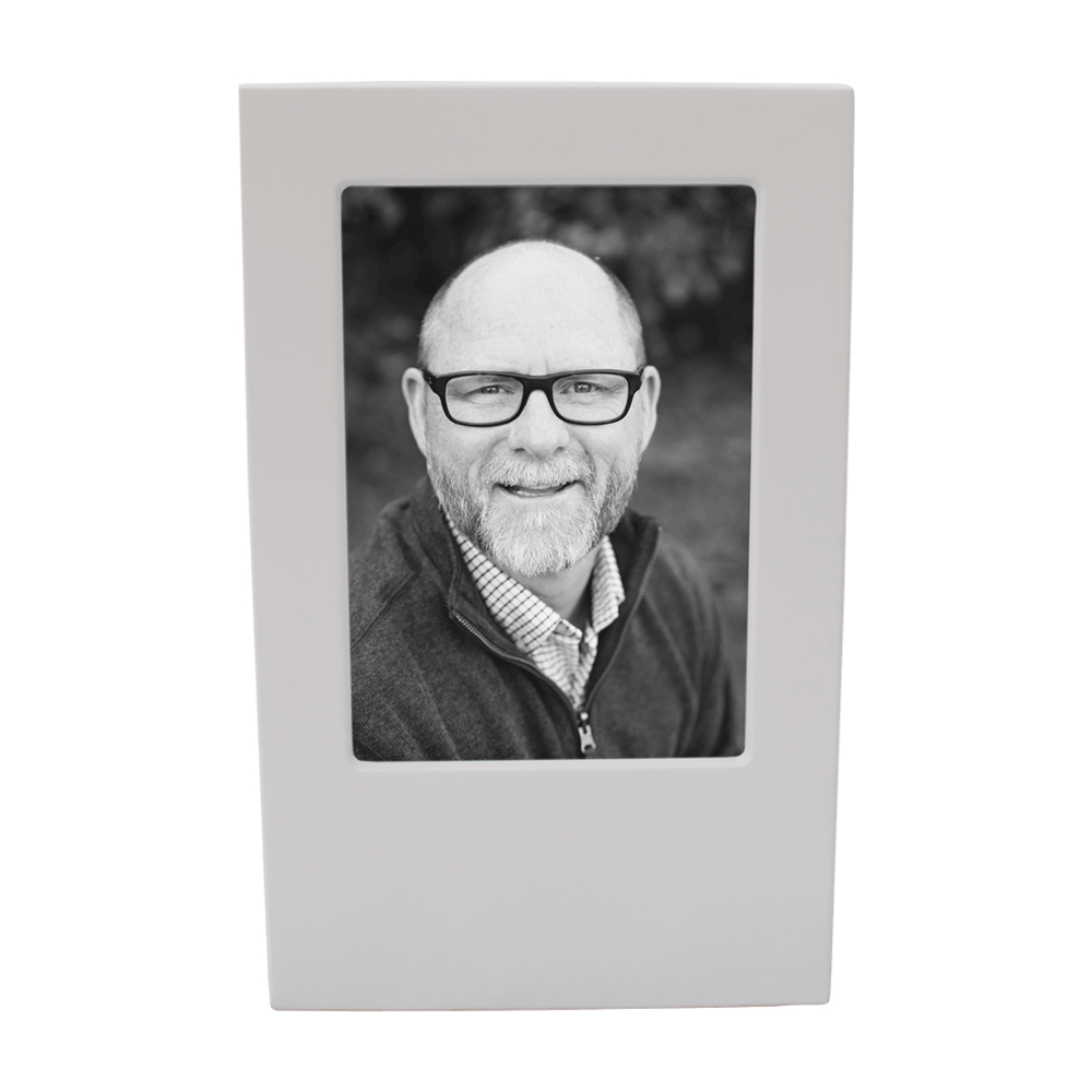 Remembrance Photo Urn ? Matte White
