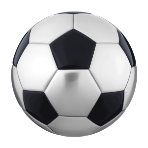 Soccer Ball Matte Black / Brushed Pewter Keepsake