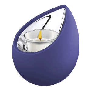 Drop Navy / Polished Silver Tealight