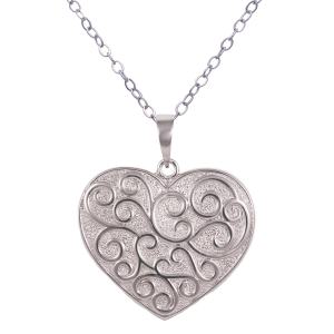 Filagree Heart Ash Pendant