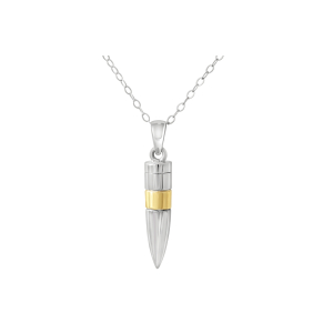 Two Tone Bullet Ash Pendant