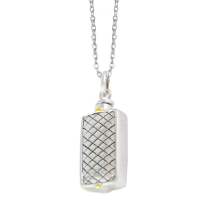 Woven Rectangle Ash Pendant