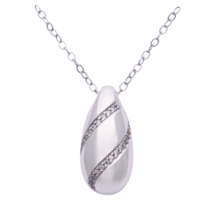 Tear (Cubic Zirconia) Ash Pendant