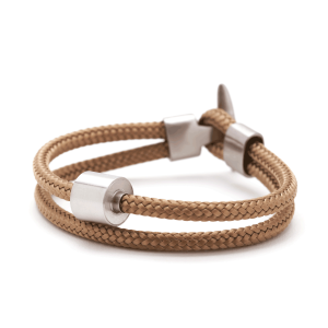 Barrel Bracelet Cord GoldSand / Barrell Steel Large - Image 2