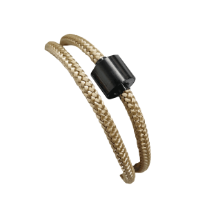 Barrel Bracelet Cord GoldSand / Barrel Black Large