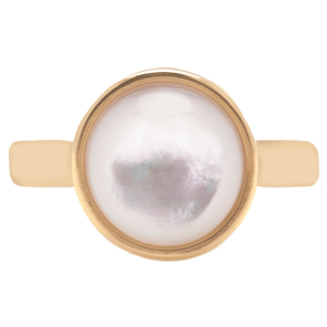 Mother of Pearl Ring Gold (18mm)