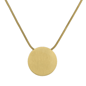 Plain Circle Bronze Pendant (Gold Plate)