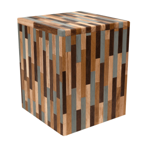 Tribute Mosaic Repurposed Wood Urn ? Tall