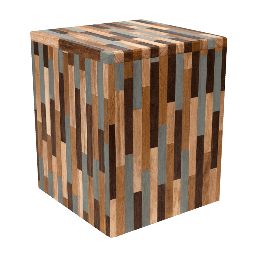 Tribute Mosaic Repurposed Wood Urn ? Tall