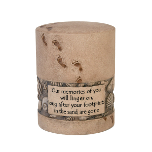 Footprints Seashells Urn Large