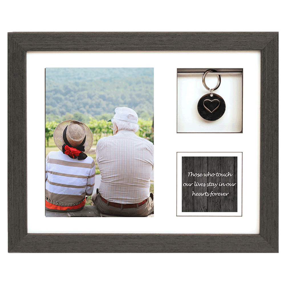 10? x 8? Frame Urn BLACK with Quote and Keepsake Bar (HITH)