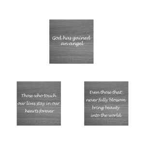 10? x 8? Frame Urn LIGHT GREY OAK with Quote and Keepsake Bar (HITH) - Image 4