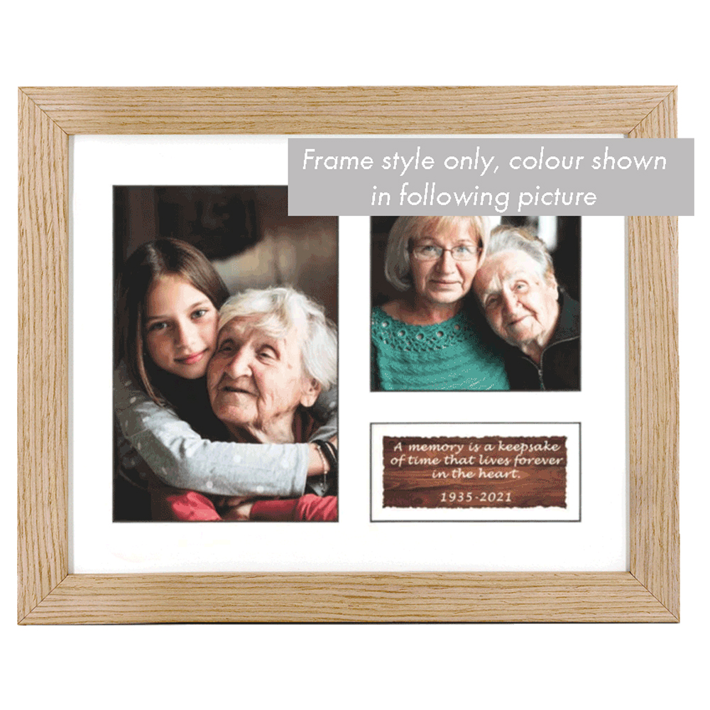 10? X 8? Frame Urn BLACK with Quote