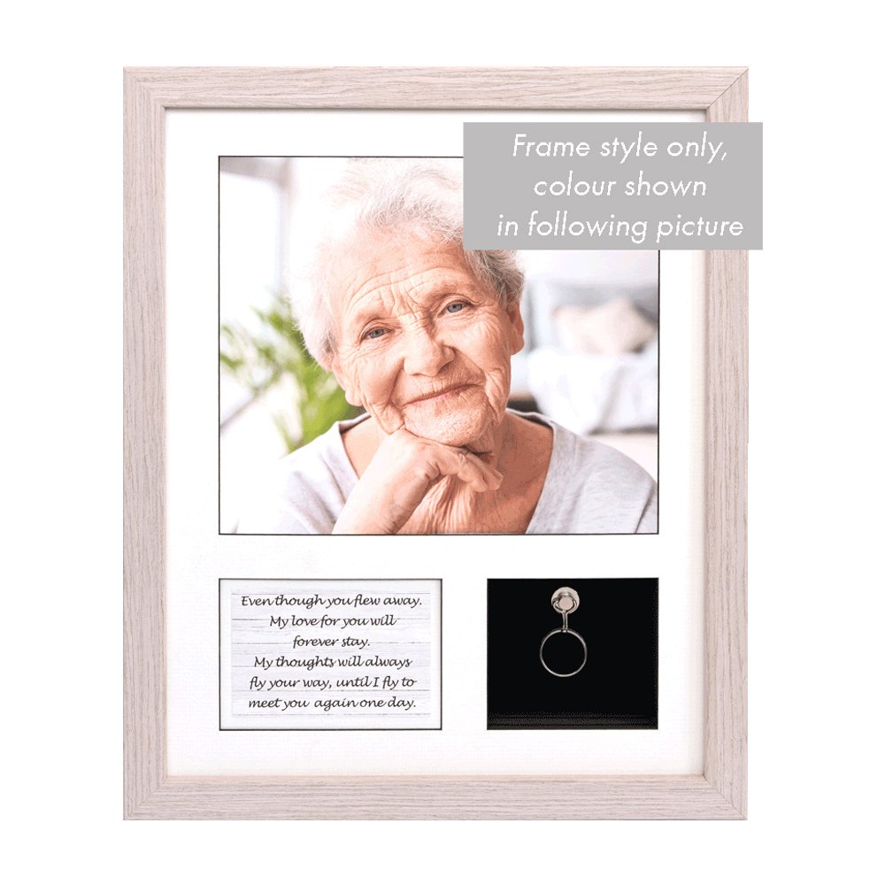 14? X 11? Frame Urn BLACK with Quote and Keepsake Hook