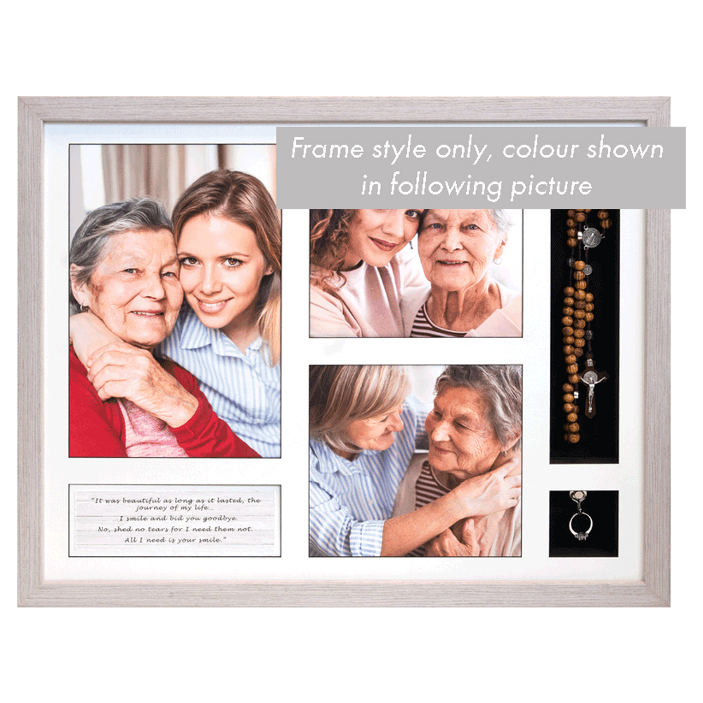 20? X 16? Frame Urn BLACK with Quote and 2 Keepsake Hooks