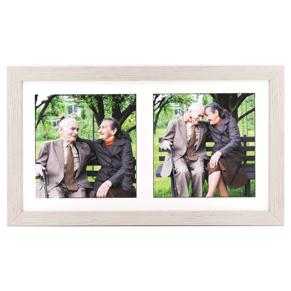 15? X 8? Dual Urn Frame LIGHT GREY OAK