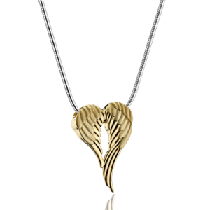 Angel Wings Gold Ash Pendant