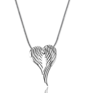 Angel Wings Silver Ash Pendant