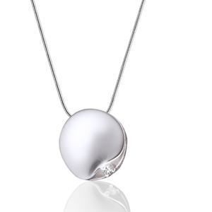 Circle Two Toned with Crystal Ash Pendant