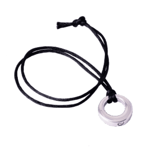 Circle with Cotton Necklace Ash Pendant