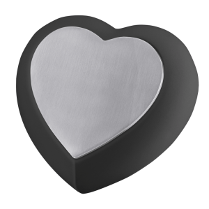 Drop Black Brushed Pewter Heart - Image 3