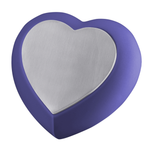 Drop Navy Brushed Pewter Heart - Image 3