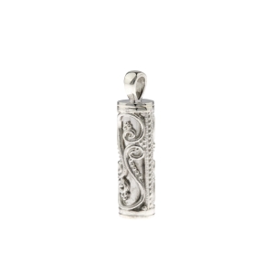 Filigree Cylinder Pendant Sterling Silver