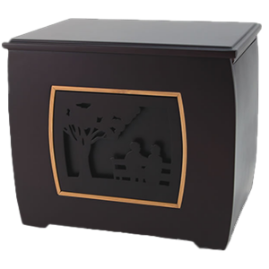 Modern Companion Urn with Couple Panel