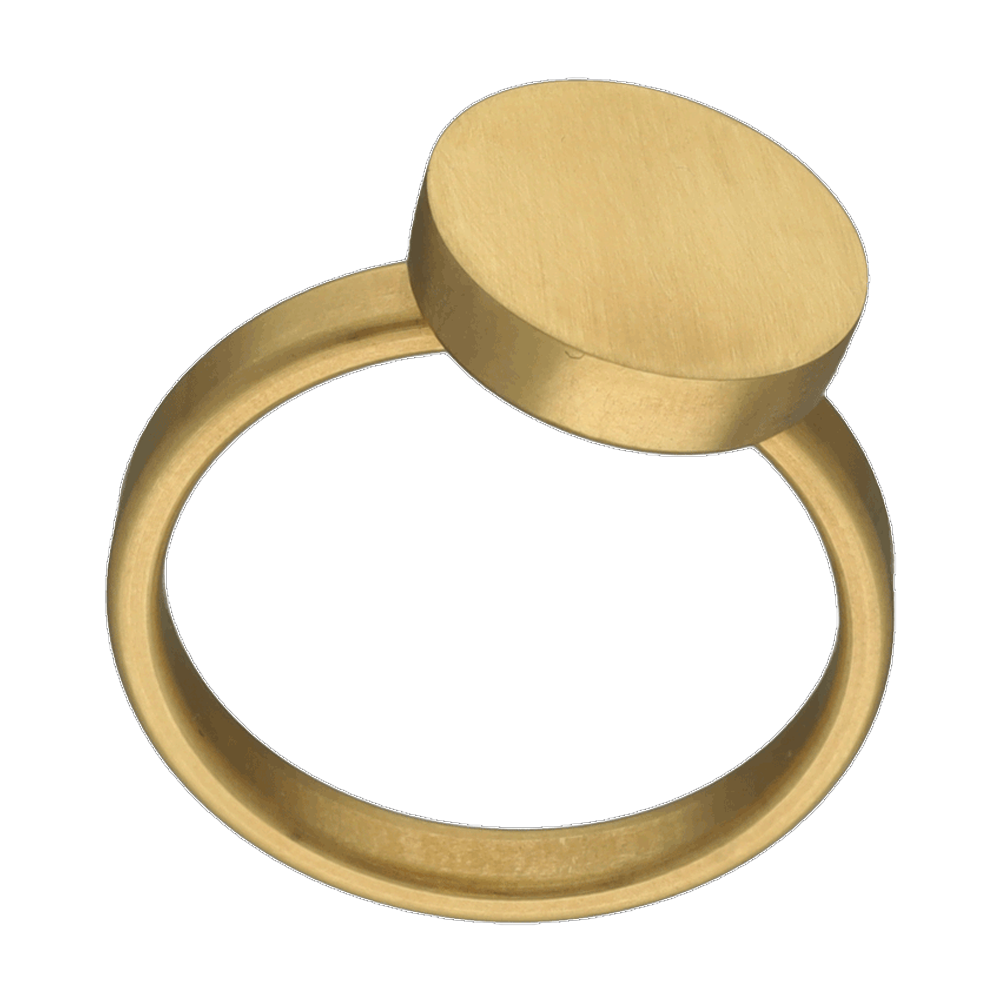 Plain Circle Engravable Ring Gold 17mm