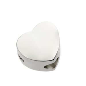 Plain Heart Tribute Bead Sterling Silver