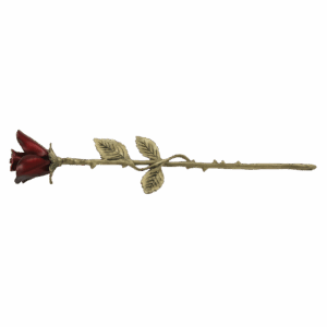 Rose Keepsake Crimson with Bronze Stem