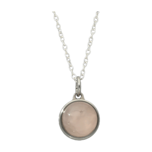 Rose Quartz Ash Pendant Steel