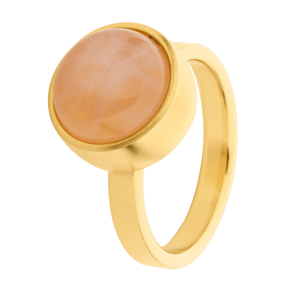 Rose Quartz Ring Gold 17mm