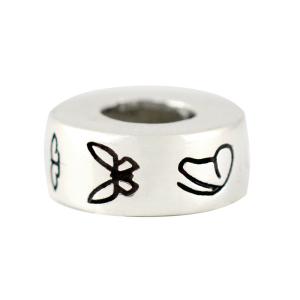 Round Multi Butterfly Bead Sterling Silver