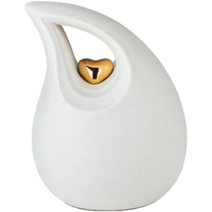 Teardrop Heart White Small