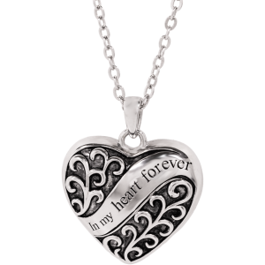 Forever Heart Silver Ash Pendant