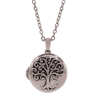 Tree Ash Pendant Locket Silver
