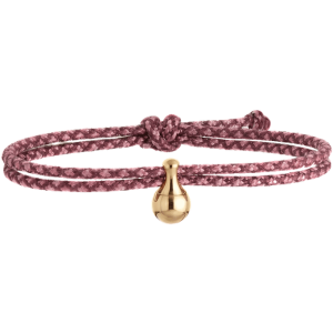 Jubilee Charm Bracelet Gold Plated Pink/Mauve (Adjustable)