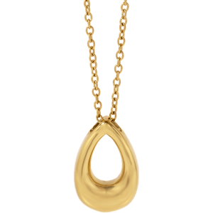 Open Teardrop Ash Pendant Gold wash